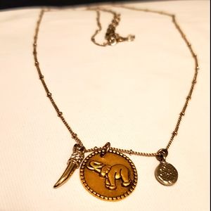 Sequin Elephant talisman necklace
